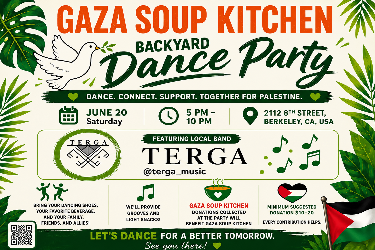 TERGA live at Gaza soup kitchen fundraiser